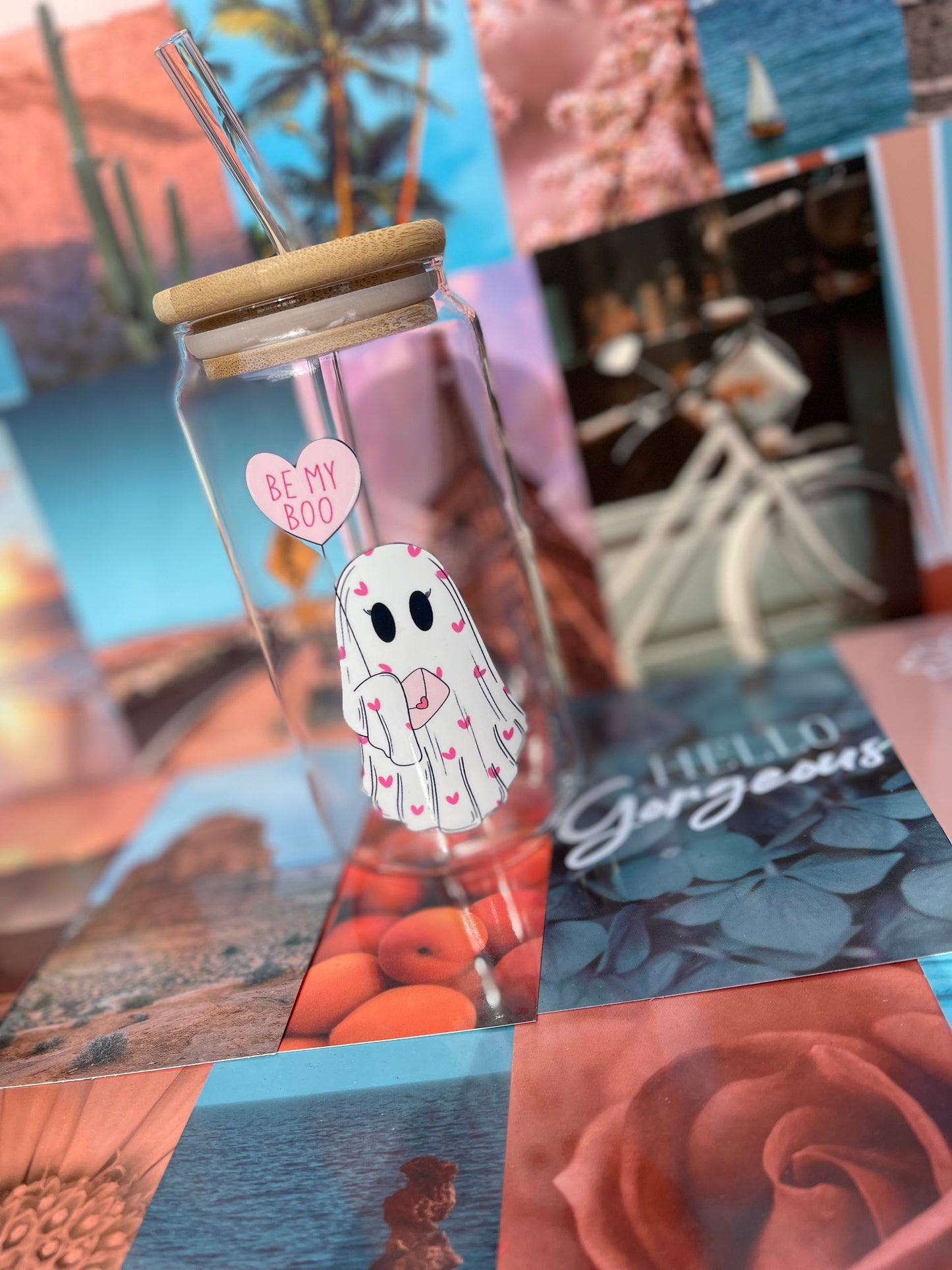 16oz Be My Boo Clear Glass Tumbler