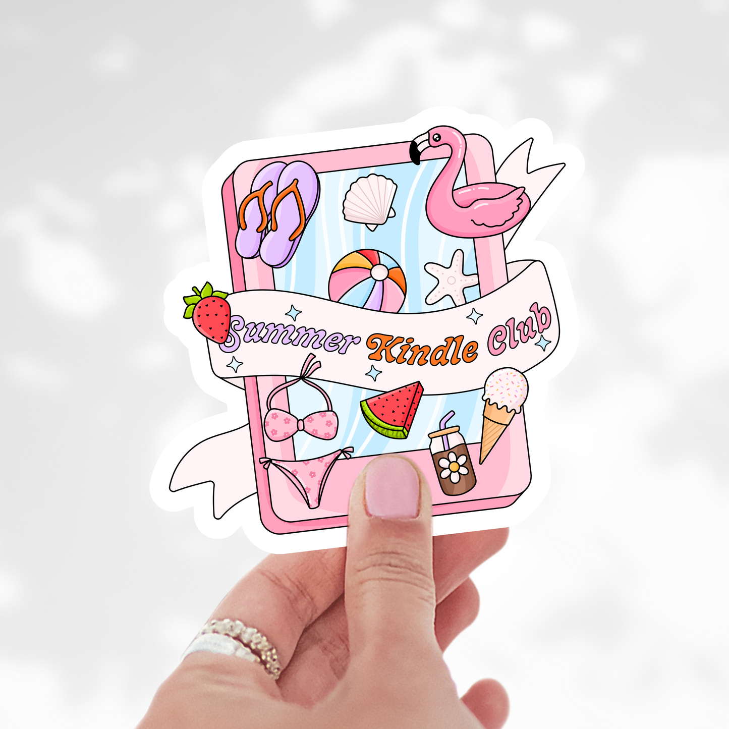 Summer kindle club Sticker