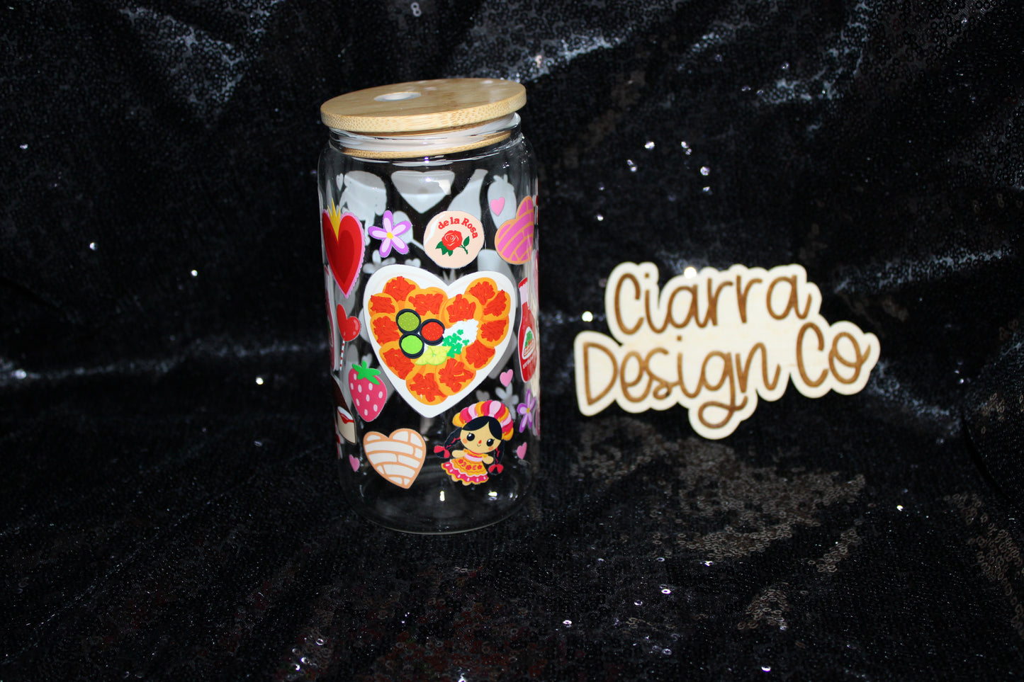 16oz Mexican Snacks Clear Tumbler