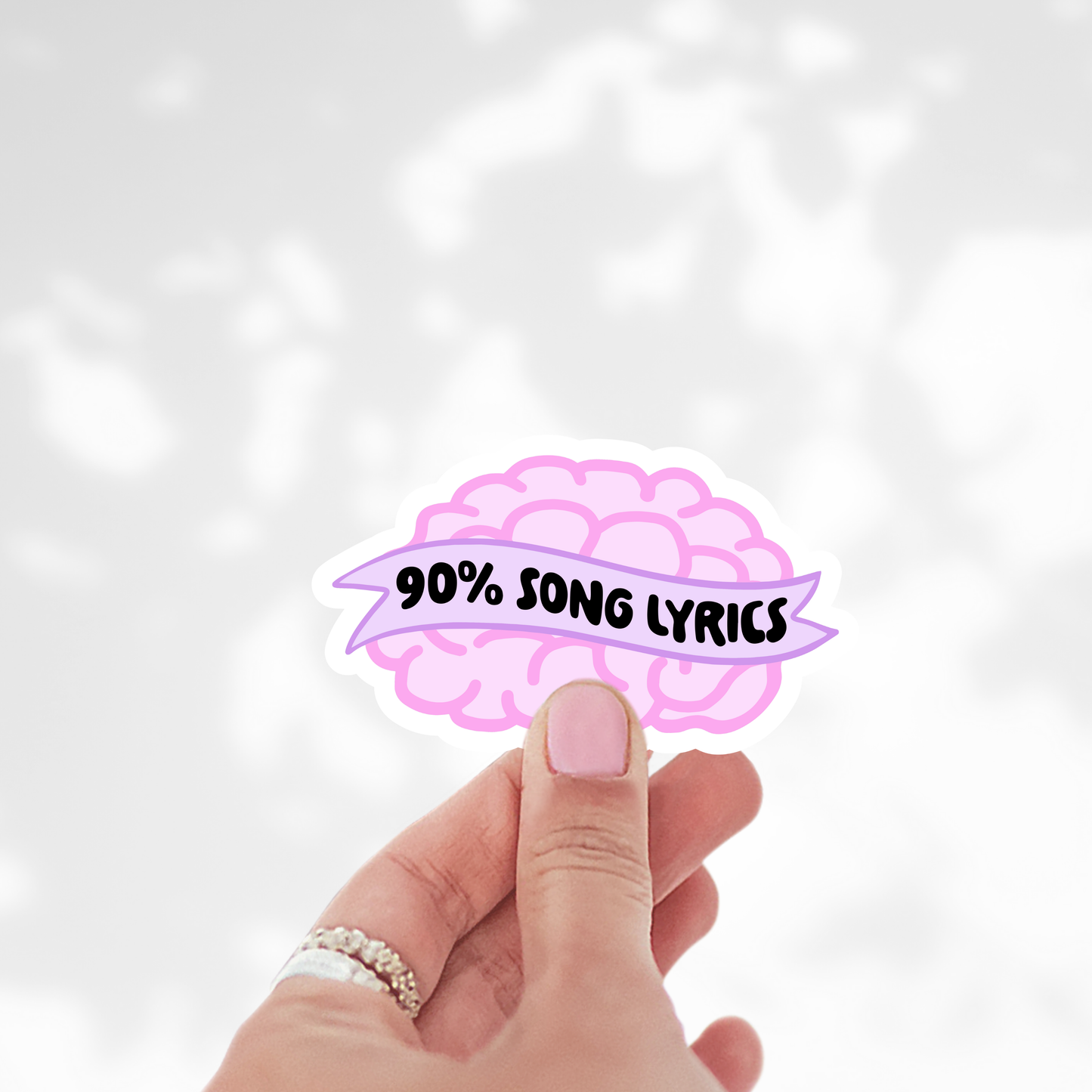 90% song lyrics Sticker