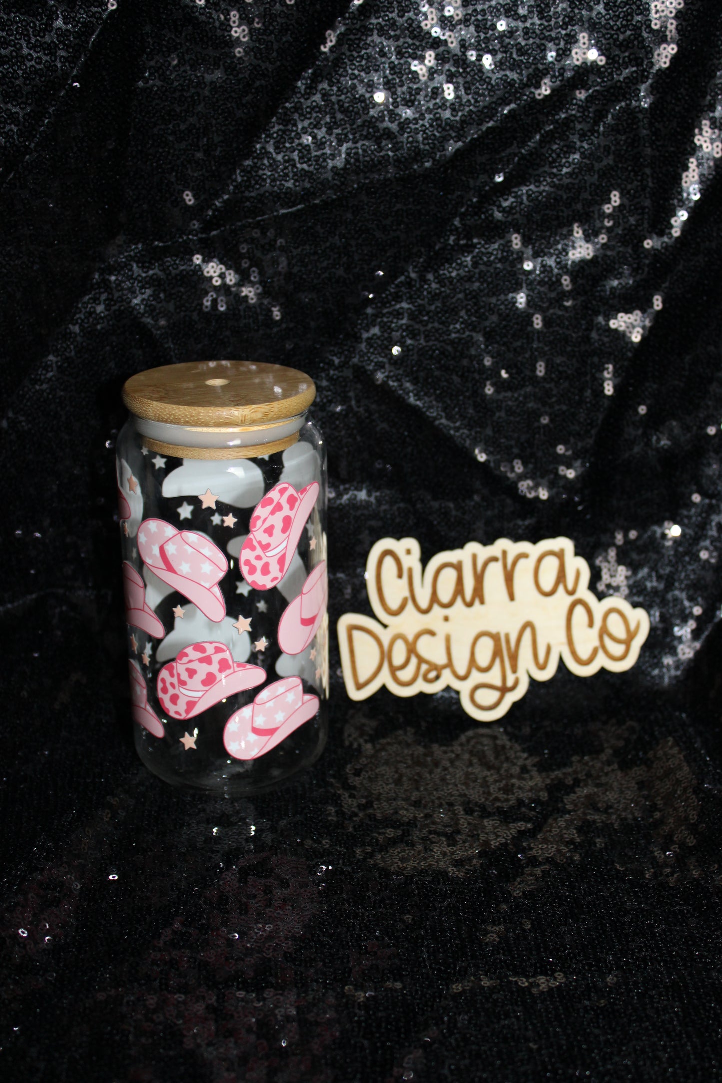 16oz Cowgirl Hats Clear Tumbler