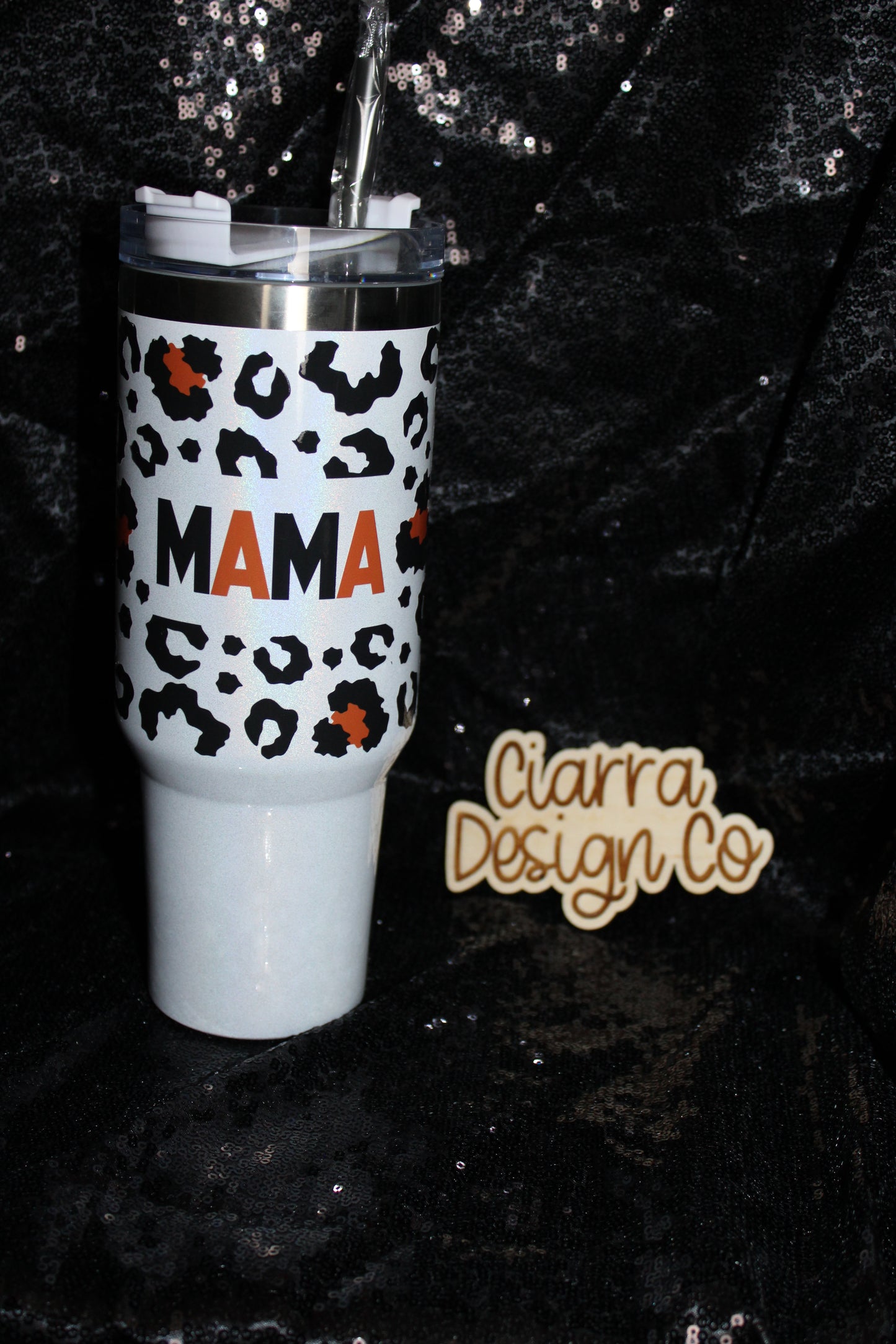 40oz Mama Leopard Tumbler
