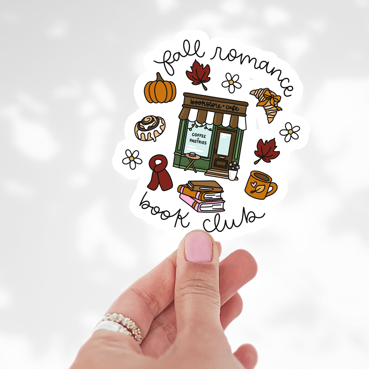 Fall romance book club Sticker