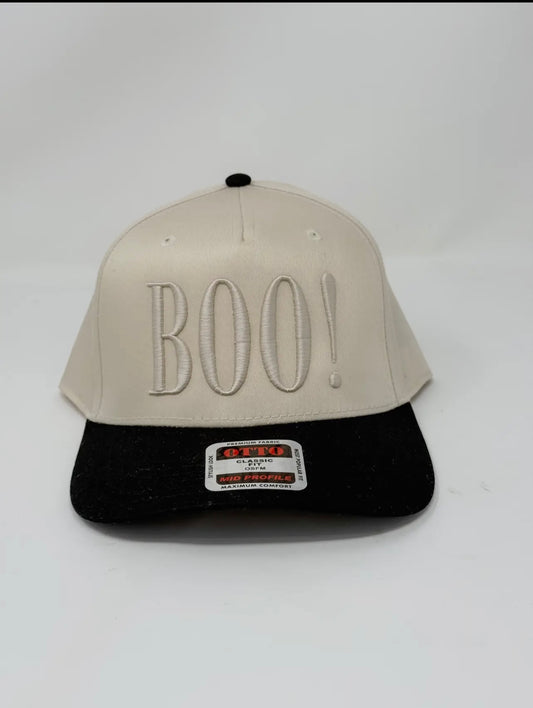BOO! Puff Embroidered Trucker Hat