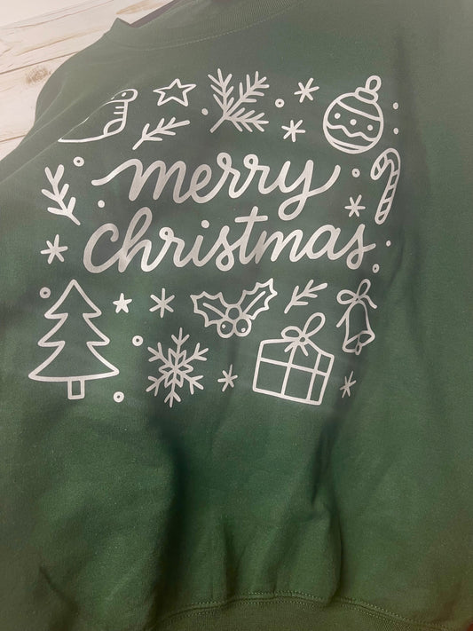 Merry Christmas Doodle Sweatshirt