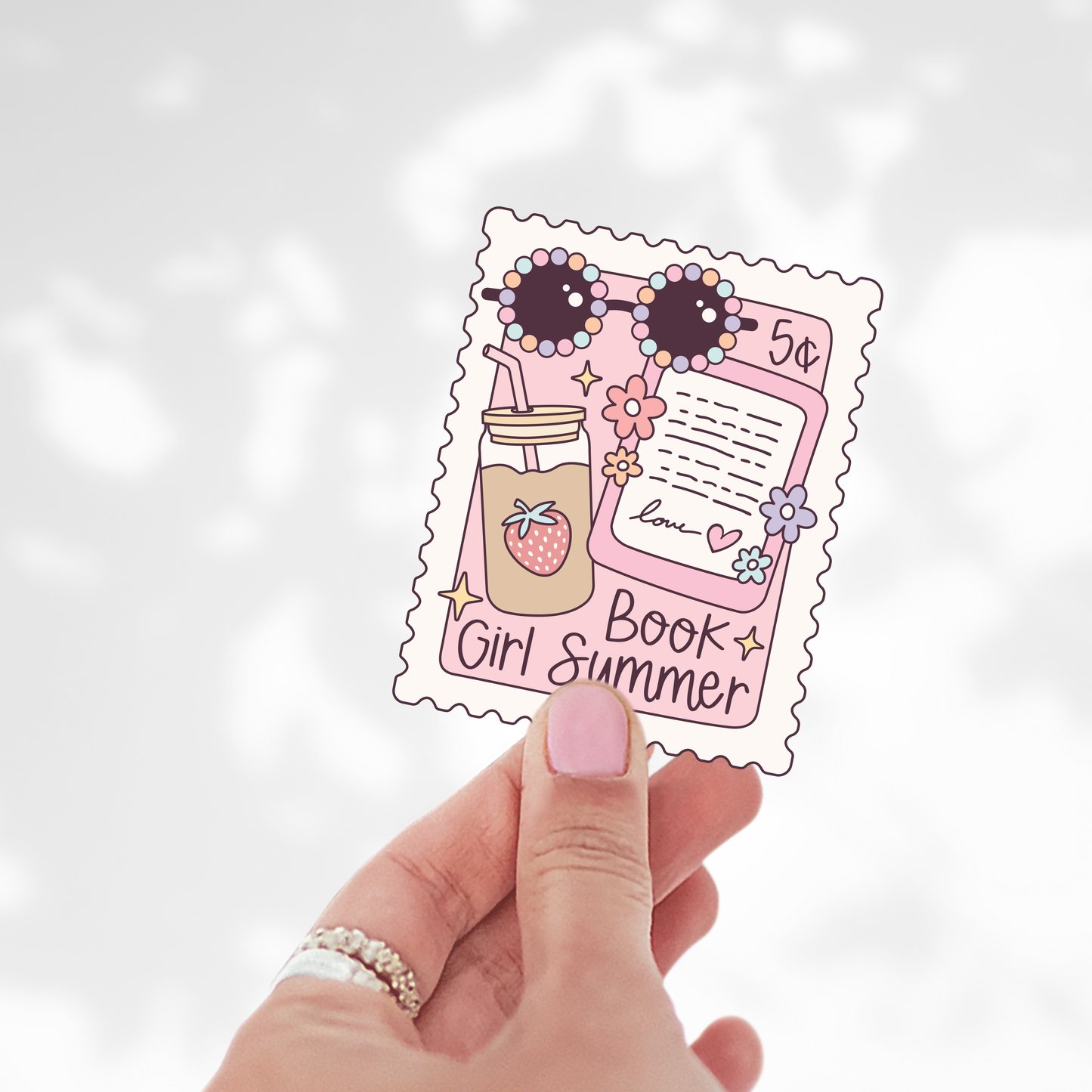 Book Girl Summer Sticker