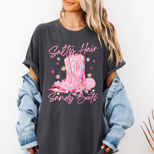 Salty Hair Sandy Boots Tshirt