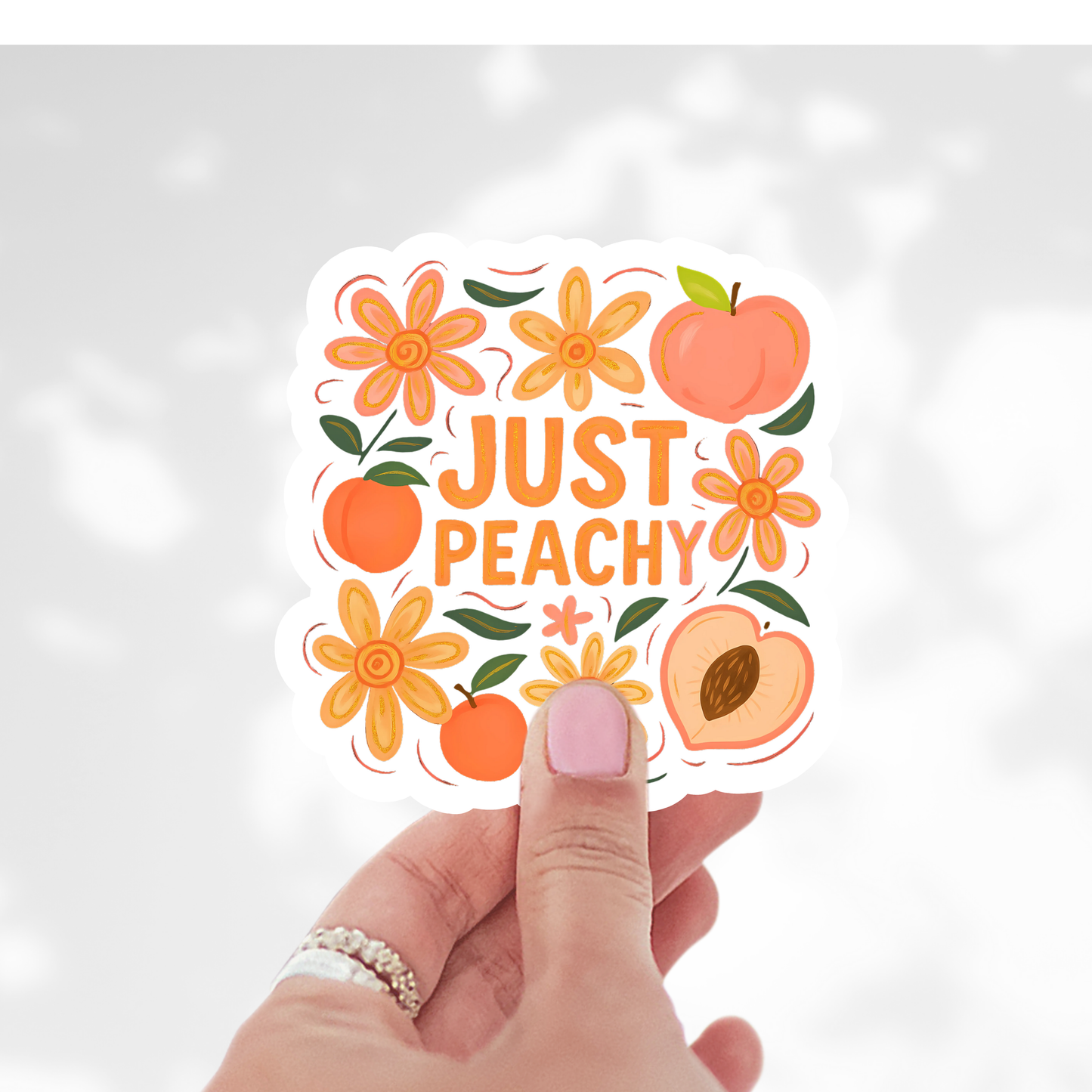 Just Peachy Sticker