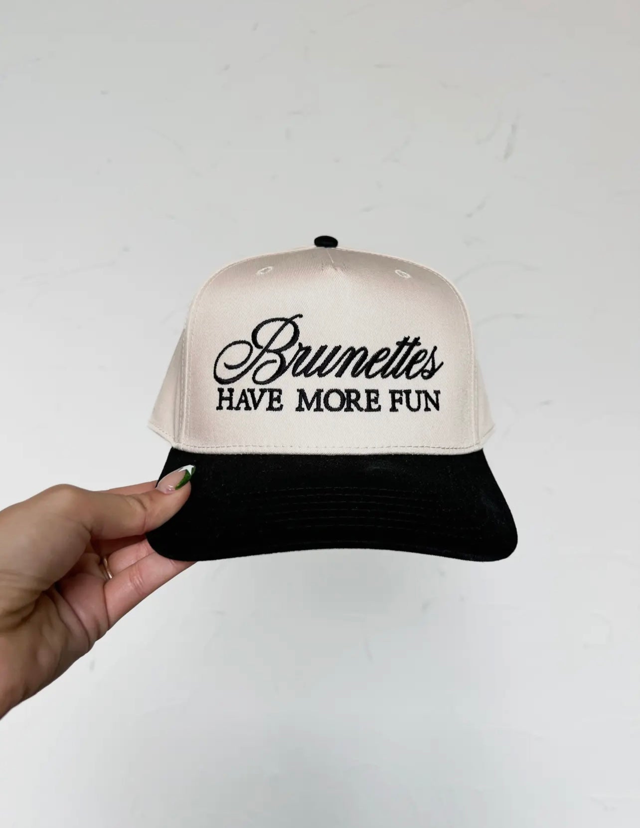 Brunettes have more fun Embroidered Trucker Hat