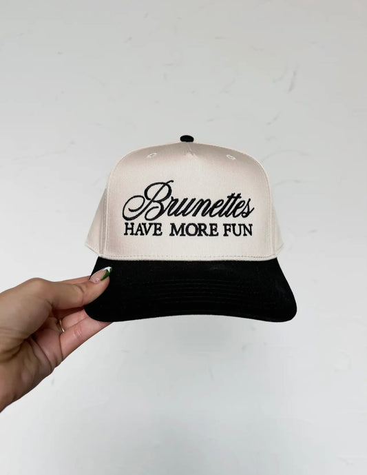 Brunettes have more fun Embroidered Trucker Hat