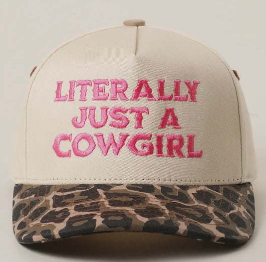 Literally just a cowgirl Embroidered Trucker Hat