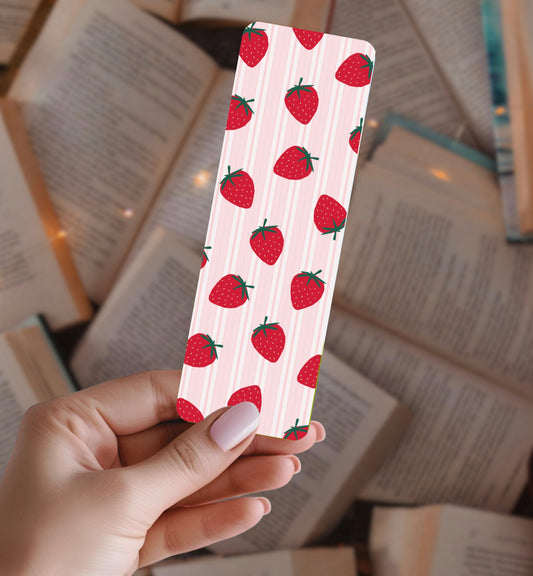 Striped Strawberries Bookmark