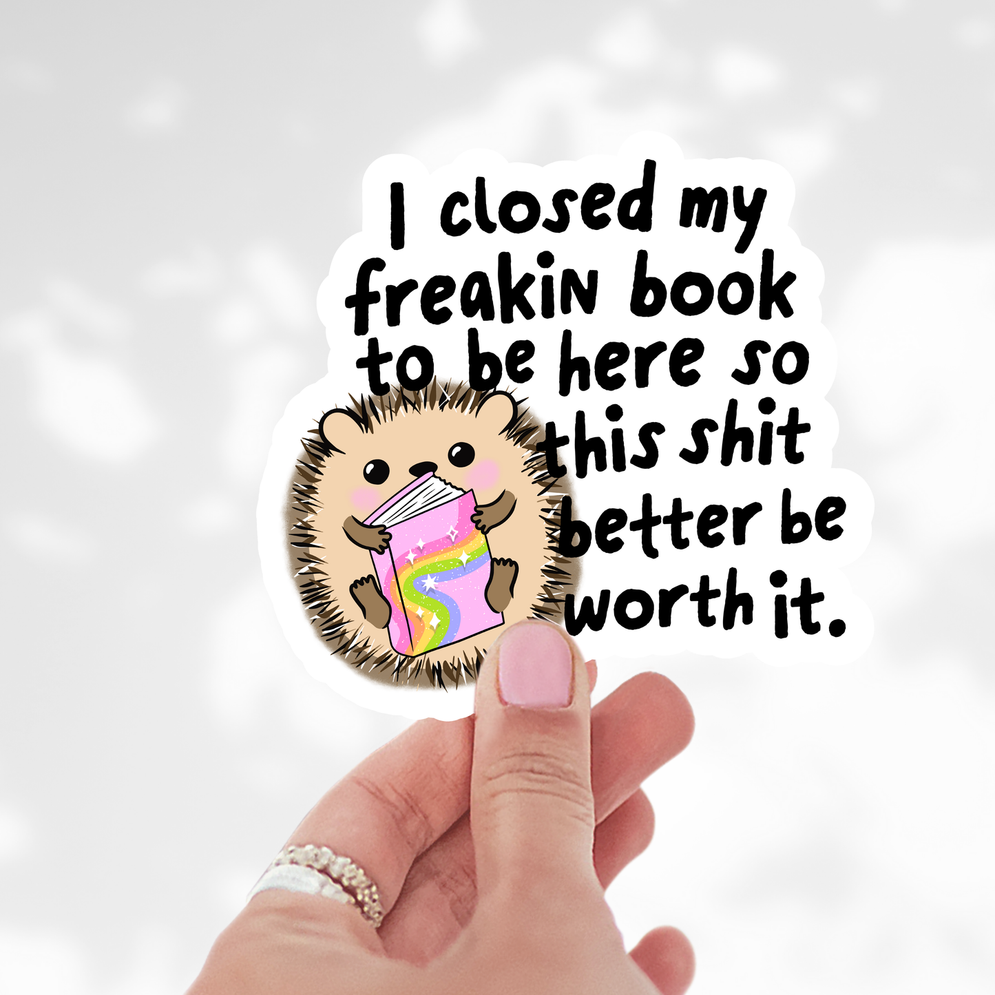 I closed my book Sticker