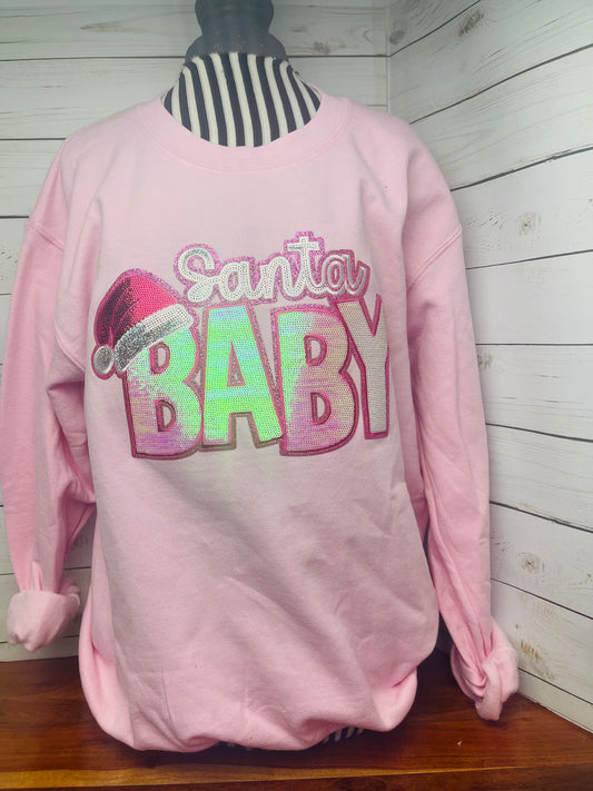 Santa Baby Pink Sweatshirt