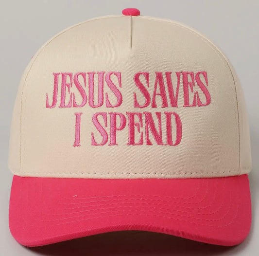 Jesus Saves I Spend Embroidered Trucker Hat