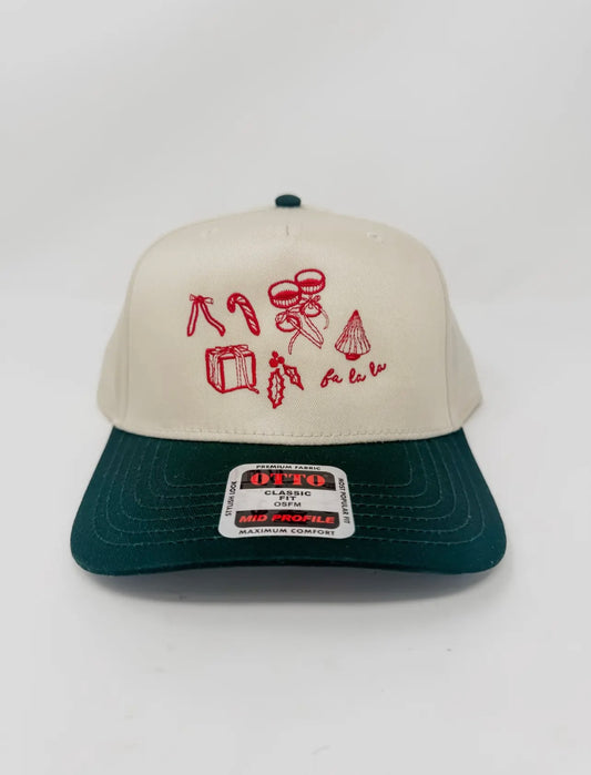 Fa La La La Embroidered Trucker Hat